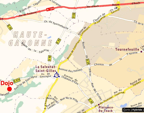 Plan du dojo Salvetat